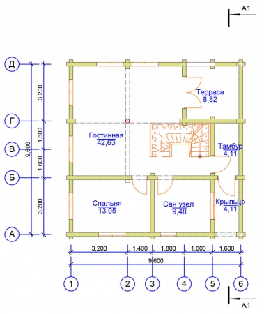 Планировка 1-го этажа Планировка 1-го этажа
